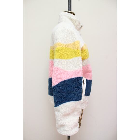 Faherty Sun And Wave Landscape Sherpa Shearling Fleece Zip Up Jacket Medium - Picture 3 of 5